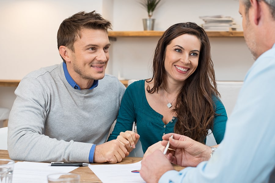 service-tax-law couple talking with a law
