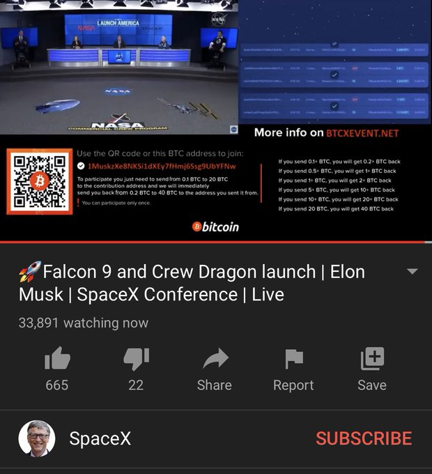 Space X Bitcoin Scam